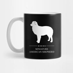 Miniature American Shepherd Dog White Silhouette Mug